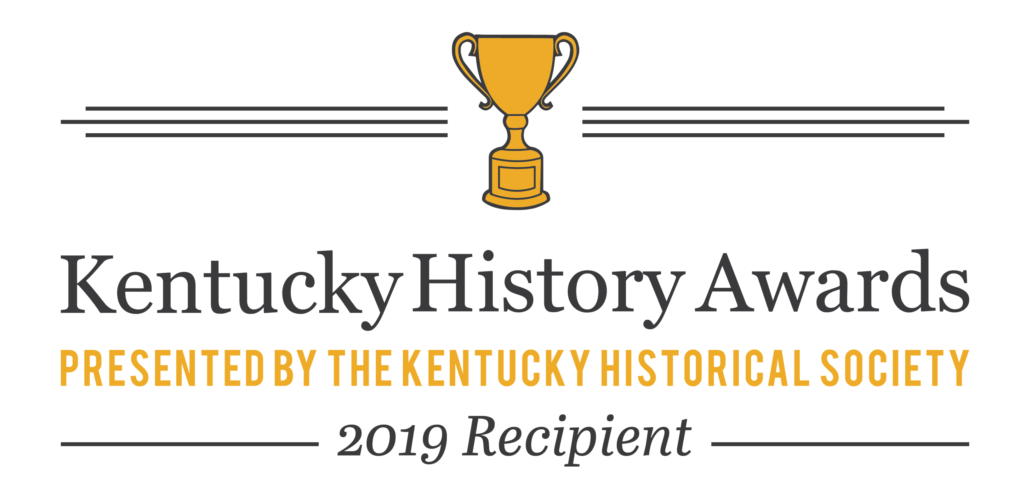Kentucky History Awards Icon noting this collection received the award in 2019.