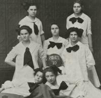 The Morton High School Girls' Basketball Team, 1910
