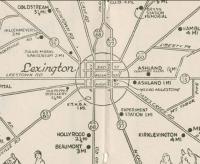 The map in the 1942 street directory shows horse farms and major roads.