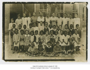 group of children in Grade 5B at Constitution School 