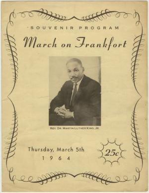 Martin Luther King, Jr.'s March on Frankfort took place in 1964.