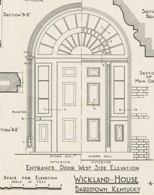 Architectural details of Wickland House, Bardstown (1813)