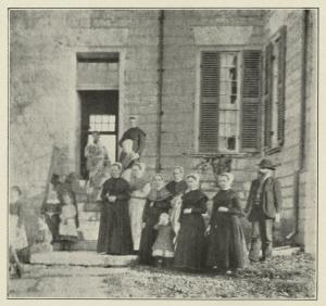 Geologist Prof. Linney with Students and Teachers at the Shaker School, date unknown
