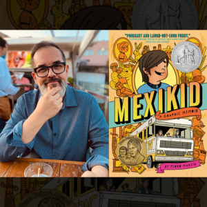 Author and illustrator Pedro Martín comes to LPL for Día de los Niños. Martín is pictured next to his award-winning book "Mexikid"