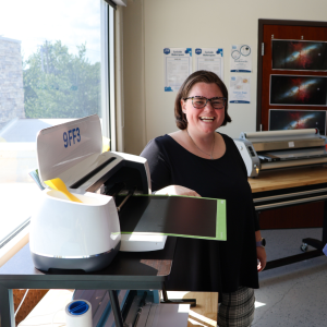 Teachers use the Circuit machine during Teacher Time in the Makerspace. Click here to register