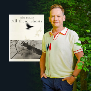 Silas House is photographed next to his debut poetry collection "All These Ghosts" to promote An Evening with Silas House, presented by the Lexington Public Library Foundation