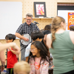 Jim Gill performs at LPL with singing and dancing for families and all ages