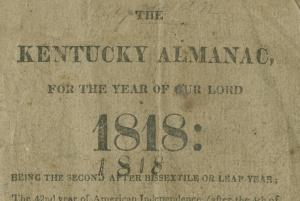 Kentucky Almanac 1818, title page