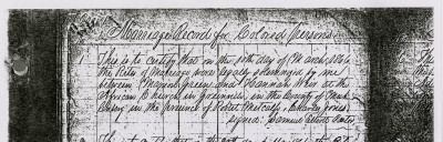 Muhlenberg County Black Marriages Book c.1866