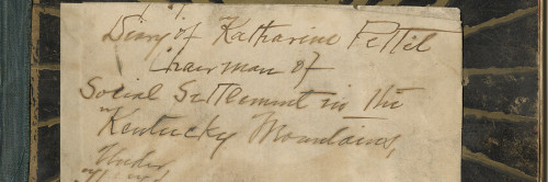 Katherine Pettit Diary