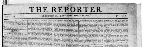 The Reporter (1808-1817)