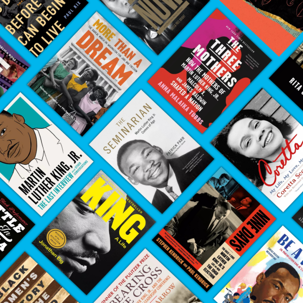 Book titles remembering the life and legacy of Martin Luther King Jr.