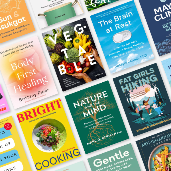 Book cover images from the Healthy New Year list, available on the LPL catalog