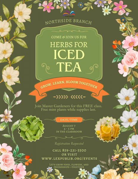 August 7 Herb Tea Class