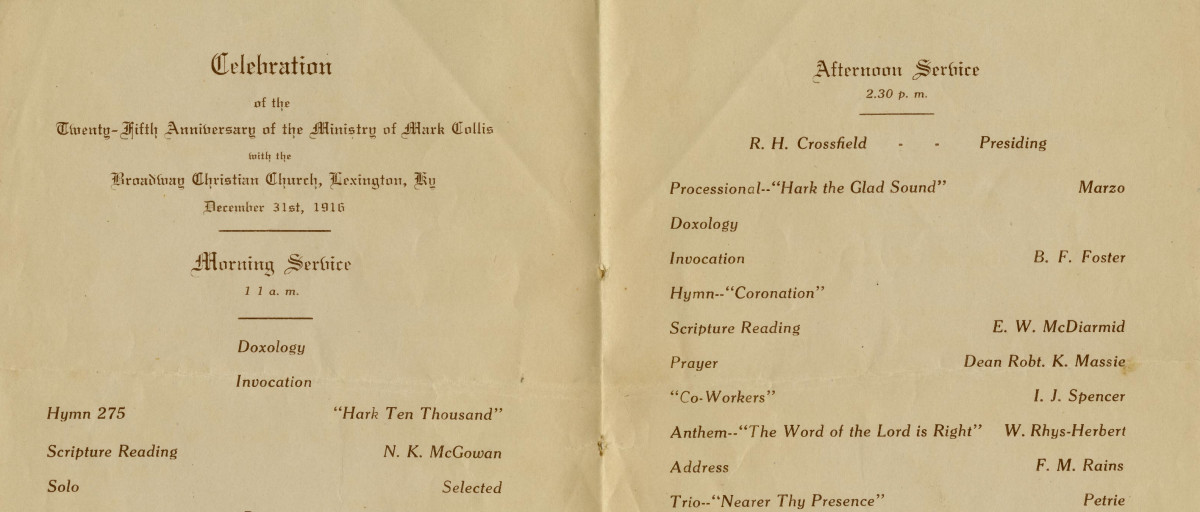 Celebration of the Twenty-Fifth Anniversary of the Ministry of Mark Collis