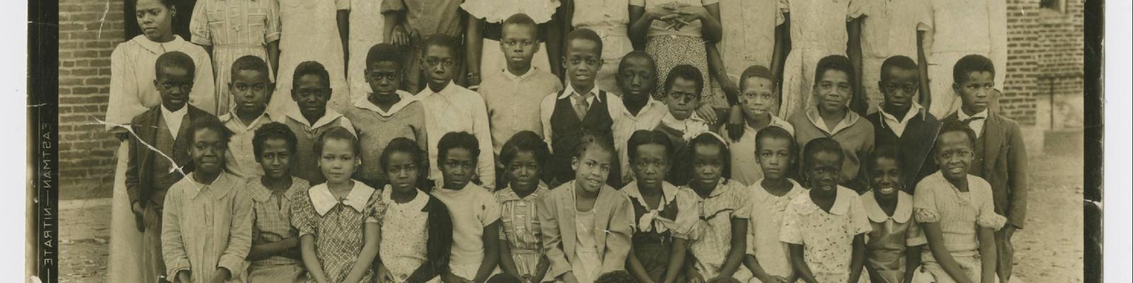 group of children in Grade 5B at Constitution School 