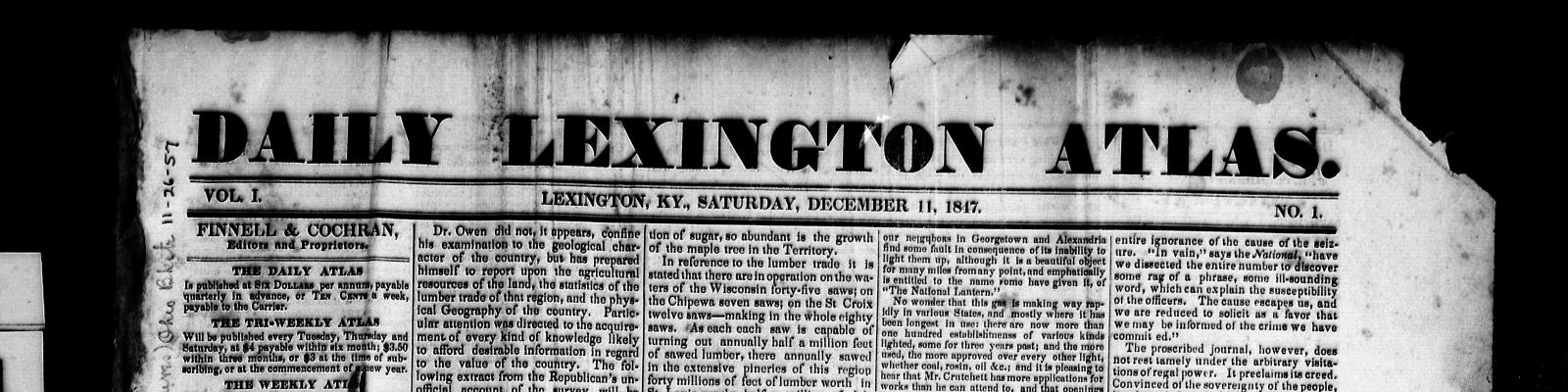 Daily Lexington Atlas Newspaper