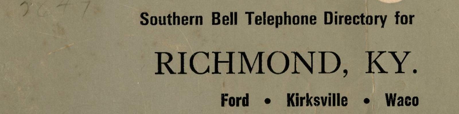 telephone directory for richmond ky