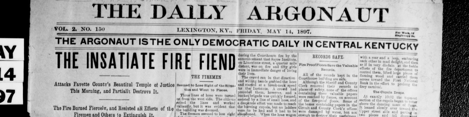 the daily argonaut masthead 1897
