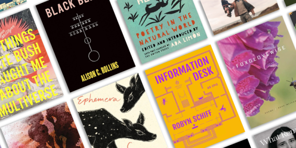 Featured book covers for National Poetry Month