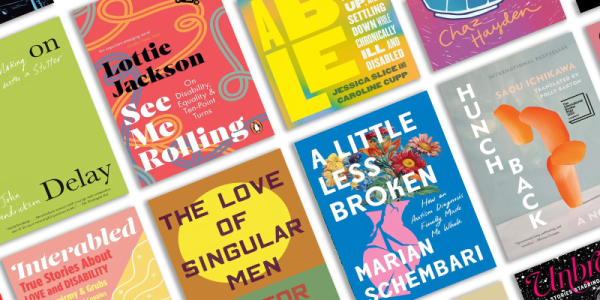 A variety of book covers selected by LPL librarians for Disability Pride Month