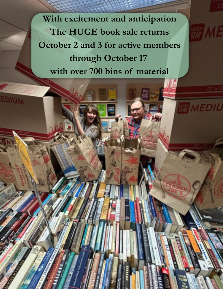 Booksale returns October 2-17
